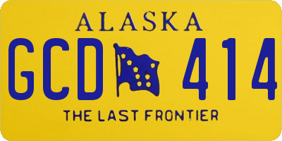 AK license plate GCD414