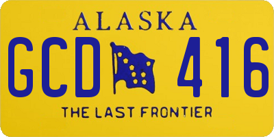 AK license plate GCD416