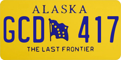 AK license plate GCD417