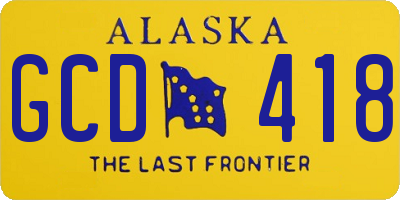AK license plate GCD418