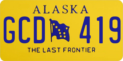 AK license plate GCD419