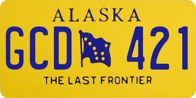 AK license plate GCD421