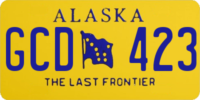 AK license plate GCD423