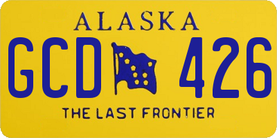 AK license plate GCD426