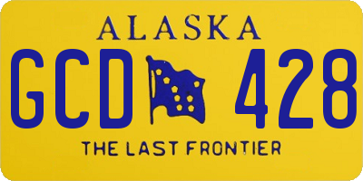 AK license plate GCD428