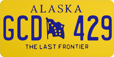 AK license plate GCD429