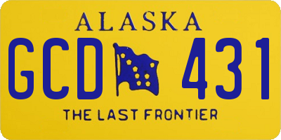 AK license plate GCD431