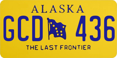 AK license plate GCD436