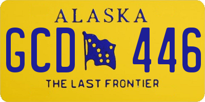 AK license plate GCD446