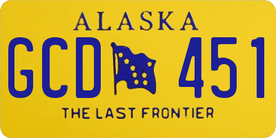 AK license plate GCD451