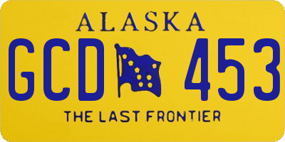 AK license plate GCD453