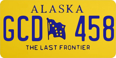 AK license plate GCD458