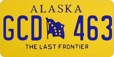 AK license plate GCD463
