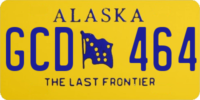 AK license plate GCD464