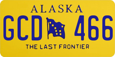 AK license plate GCD466