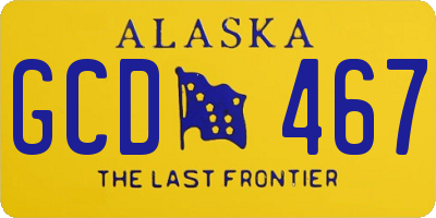 AK license plate GCD467