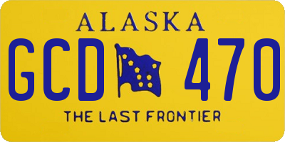 AK license plate GCD470