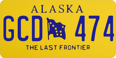 AK license plate GCD474