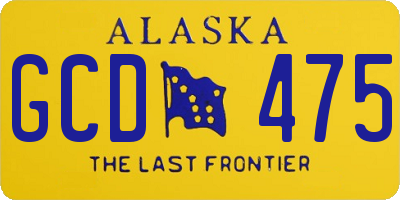 AK license plate GCD475