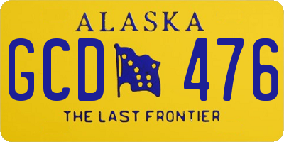 AK license plate GCD476