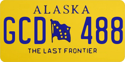 AK license plate GCD488