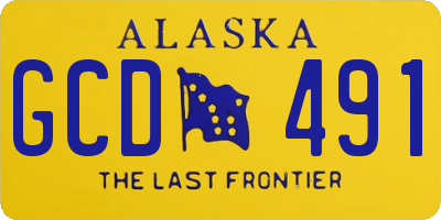 AK license plate GCD491