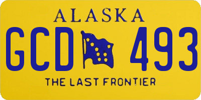 AK license plate GCD493