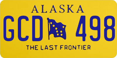 AK license plate GCD498