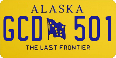 AK license plate GCD501