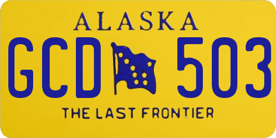 AK license plate GCD503