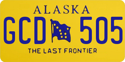 AK license plate GCD505
