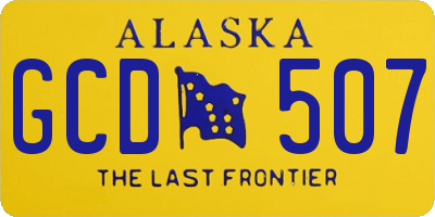 AK license plate GCD507
