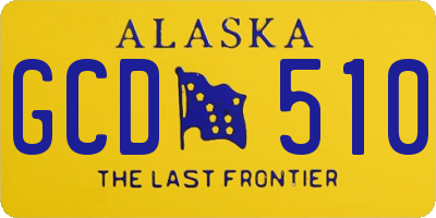 AK license plate GCD510