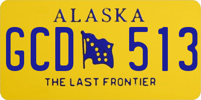 AK license plate GCD513