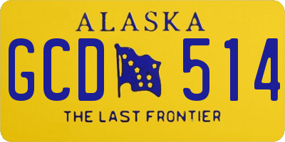 AK license plate GCD514