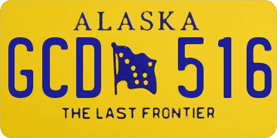 AK license plate GCD516