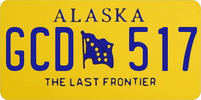 AK license plate GCD517