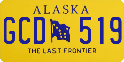 AK license plate GCD519