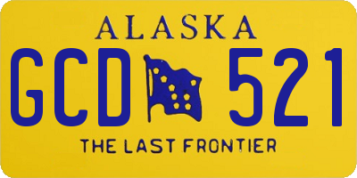 AK license plate GCD521