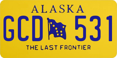 AK license plate GCD531