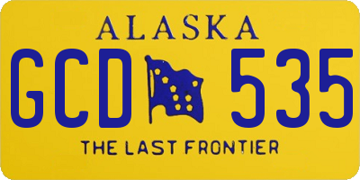 AK license plate GCD535