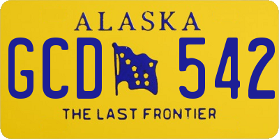AK license plate GCD542