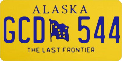 AK license plate GCD544