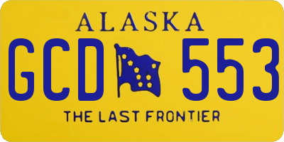 AK license plate GCD553