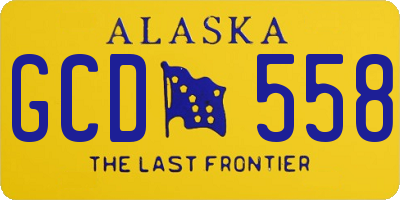 AK license plate GCD558