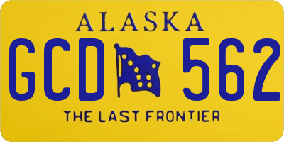 AK license plate GCD562
