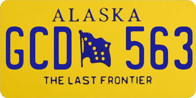 AK license plate GCD563