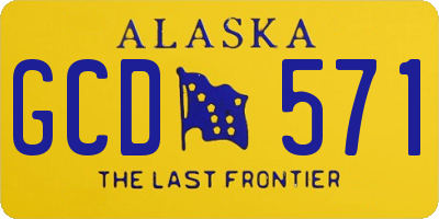 AK license plate GCD571