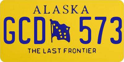 AK license plate GCD573