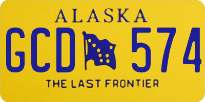 AK license plate GCD574